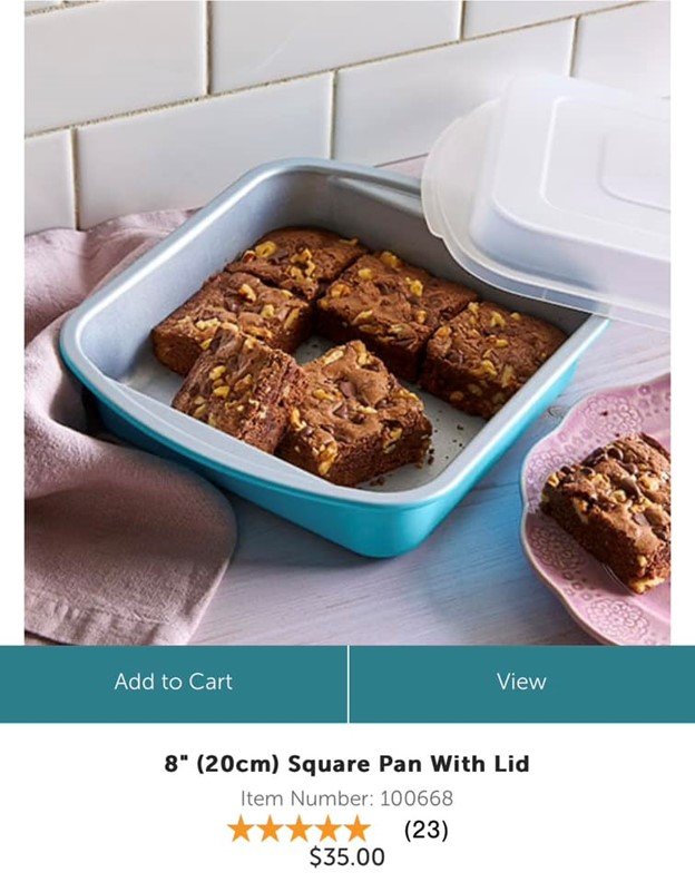 *NEW* Pampered Chef 8" Square Pan with Lid