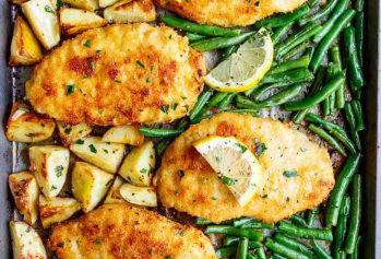 Sheet Pan Chicken Milanese