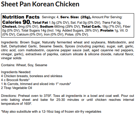 Sheet Pan Korean Chicken