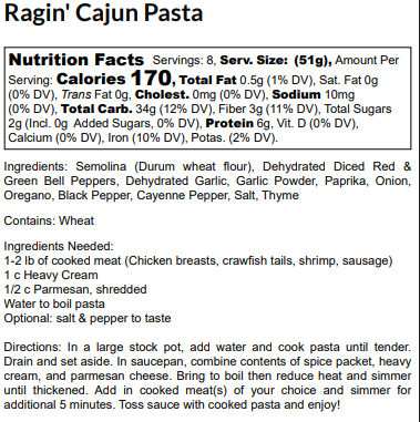 Ragin' Cajun Pasta