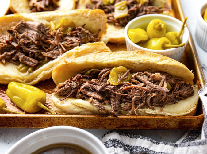 Slow Cooker Italian Beef Sandwiches