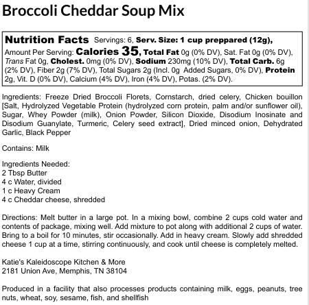 Broccoli Cheddar Soup