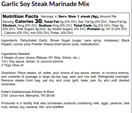 Garlic Soy Steak Marinade