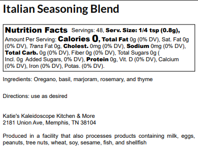 Italian Seasoning Blend