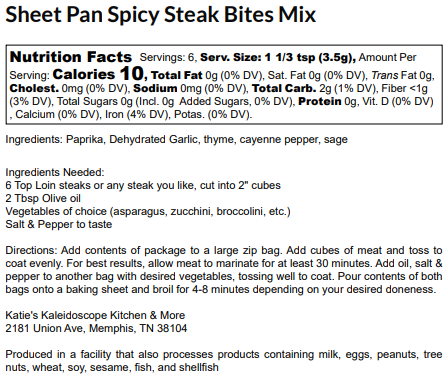 Sheet Pan Spicy Steak Bites
