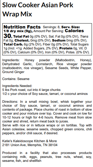 Slow Cooker Asian Pork Wrap