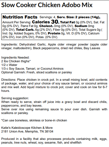 Slow Cooker Chicken Adobo
