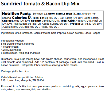 Sundried Tomato & Bacon Dip