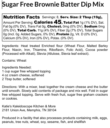 Sugar Free Brownie Batter Dip