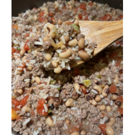 Creole Black-eyed Peas and Rice Dish