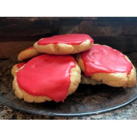 Glazed Amaretto Cookies