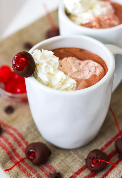 Chocolate Covered Cherry Hot Chocolate