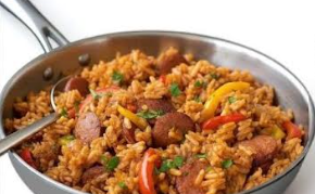 Cajun Sausage, Pepper & Rice Skillet