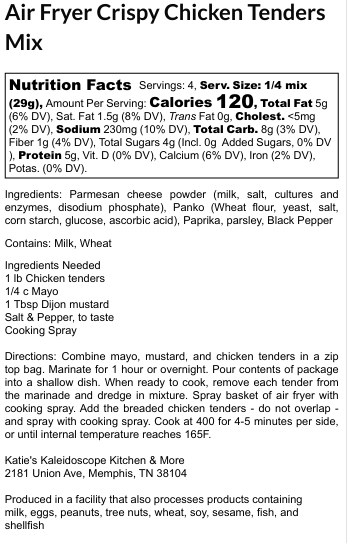 Air Fryer Crispy Chicken Tenders