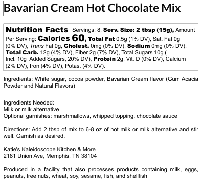 Bavarian Cream Hot Chocolate