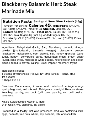 Blackberry Balsamic Herb Steak Marinade