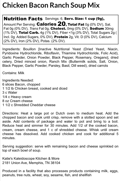 Chicken Bacon Ranch Soup