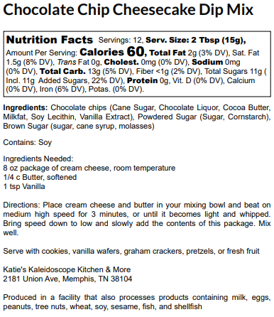 Chocolate Chip Cheesecake Dip