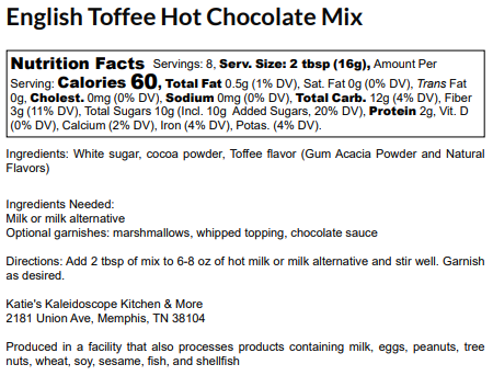 English Toffee Hot Chocolate