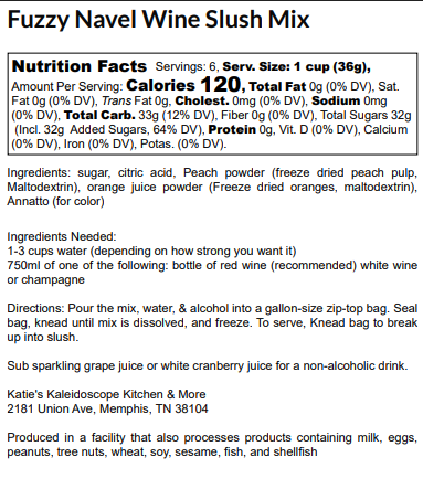 Fuzzy Navel Wine Slush