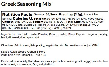 Greek Seasoning