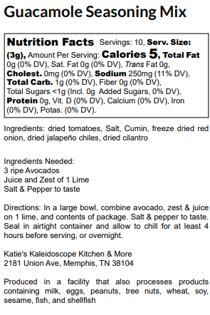 Guacamole Seasoning
