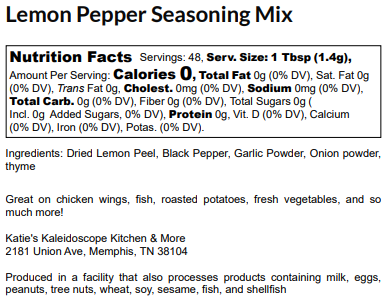 Lemon Pepper Seasoning
