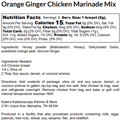 Orange Ginger Chicken Marinade