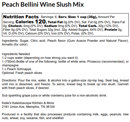 Peach Bellini Wine Slush