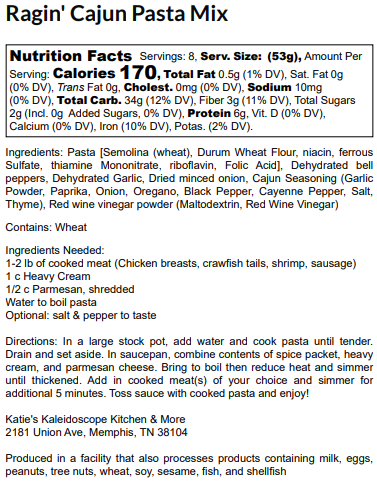 Ragin' Cajun Pasta