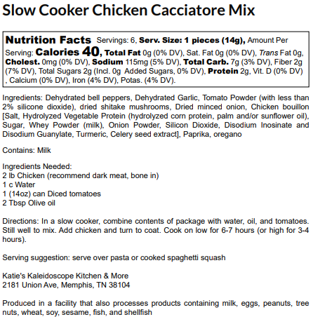 Slow Cooker Chicken Cacciatore