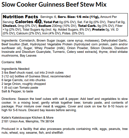 Slow Cooker Guinness Beef Stew Mix
