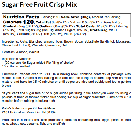 Sugar Free Fruit Crisp