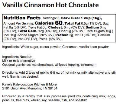Vanilla Cinnamon Hot Chocolate