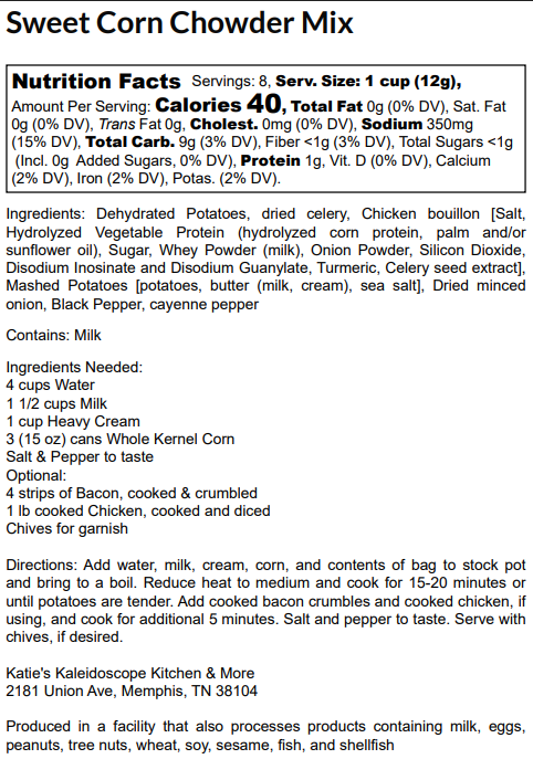 Sweet Corn Chowder
