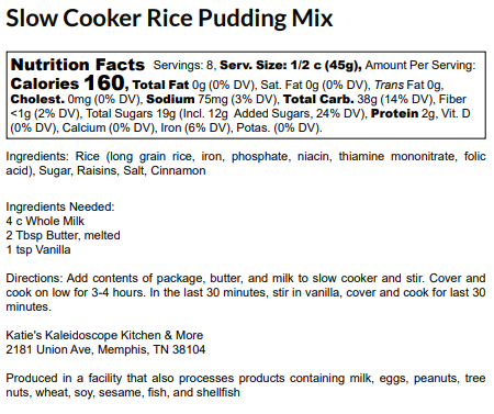 Slow Cooker Rice Pudding