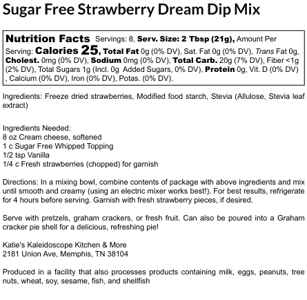Sugar Free Strawberry Dream Dip