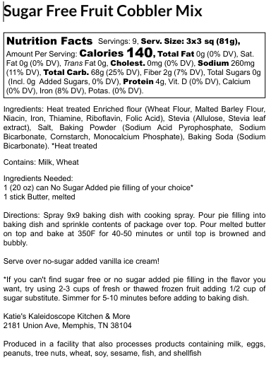 Sugar Free Fruit Cobbler